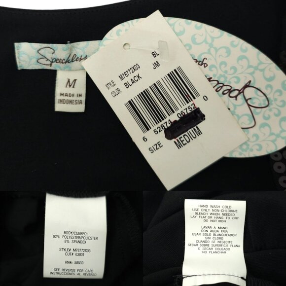 Speechless Mini Dress Womens Size M Sequined Top Party Cocktail Banded Bottom - Picture 7 of 15